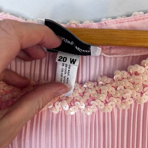 VTG Boston Maid Dress Pleated Bodice Retro Y2K Midi Dressy Size 20W** Fairy Core - Picture 11 of 12